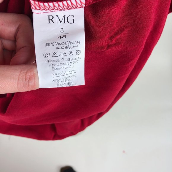 RMG Plus Size 2X Tunic Button Front Red Modest - Picture 4 of 6